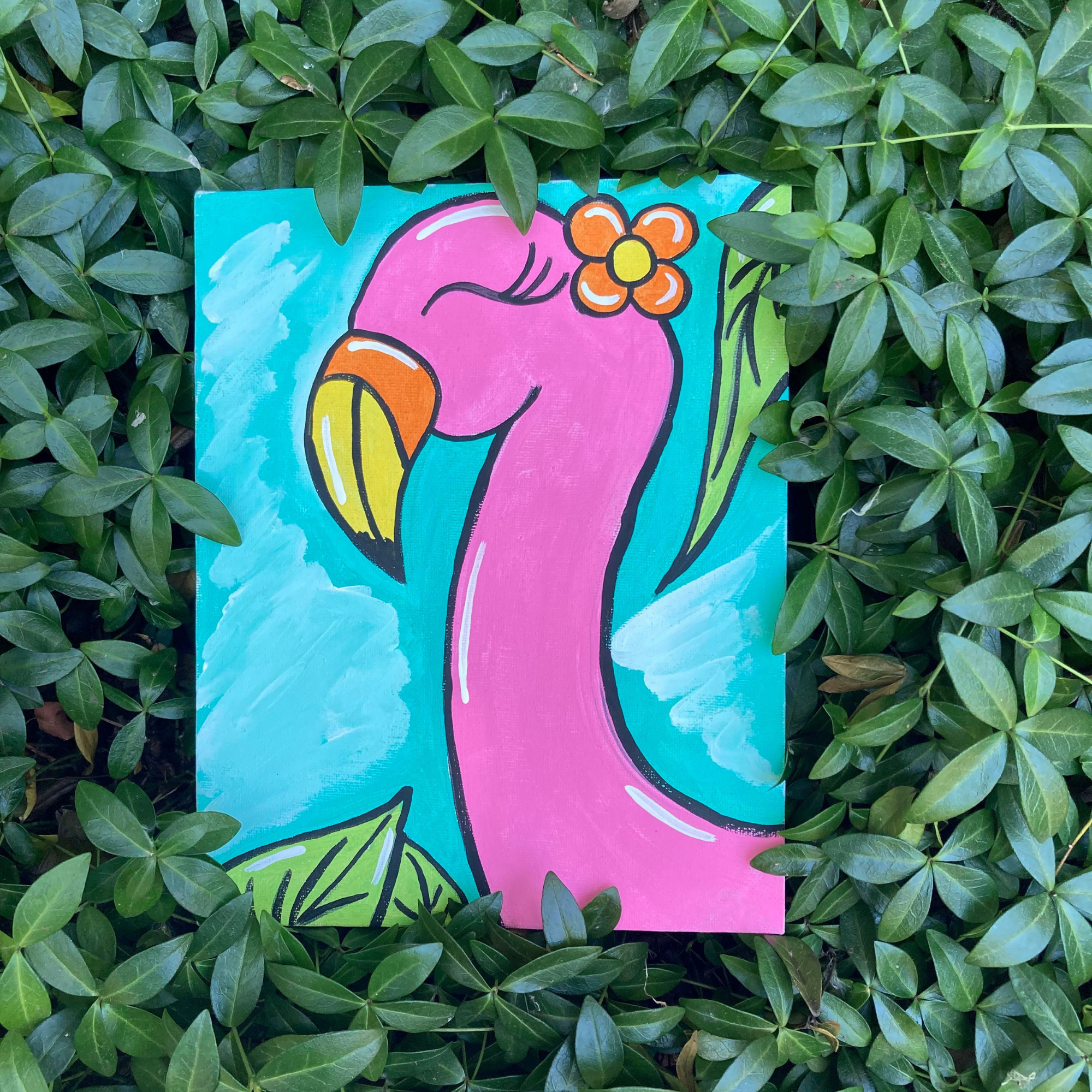 Flamingo Canvas Painting Kit