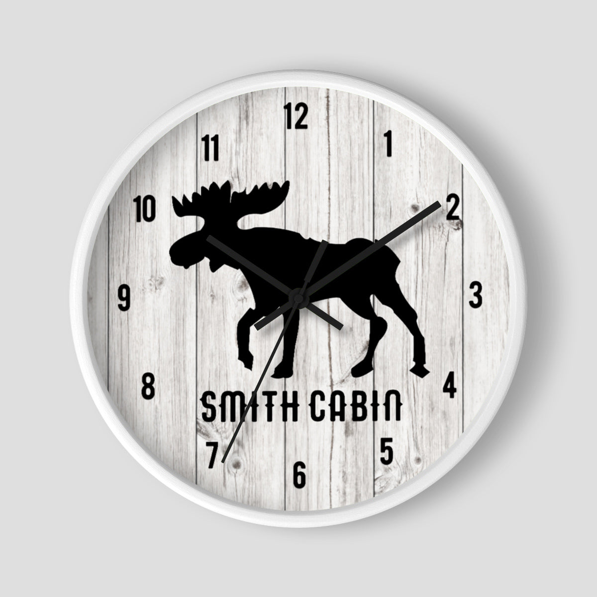 Moose Farmhouse Rustic Wall Clock