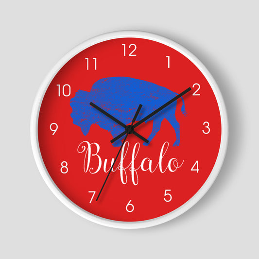Buffalo New York Blue Buffalo Wall Clock
