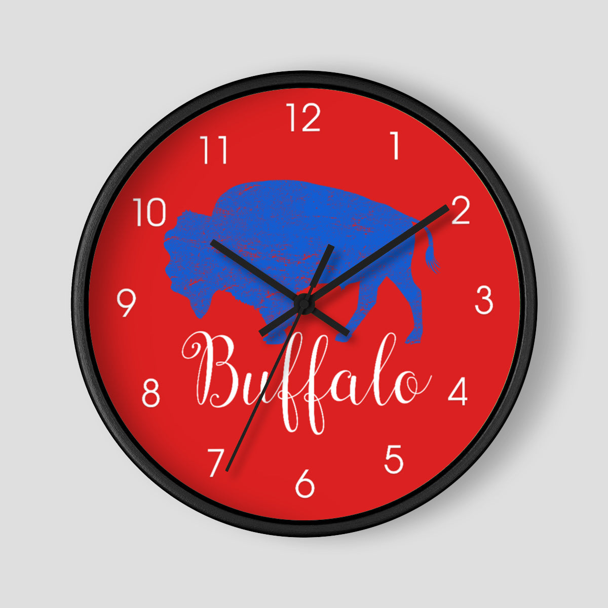 Buffalo New York Blue Buffalo Wall Clock