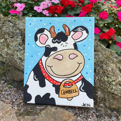 Cute Dairy Cow Finished Painting