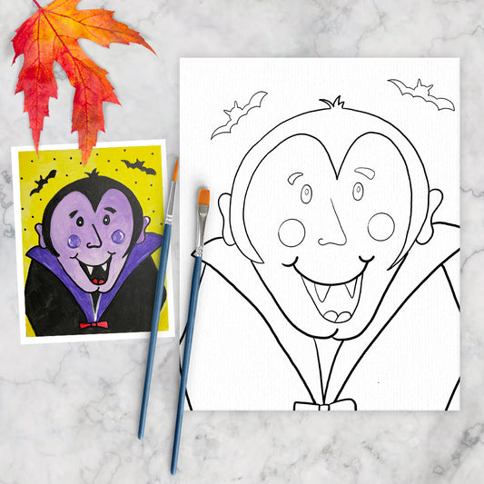 Victor the Vampire Halloween Canvas Paint Art Kit