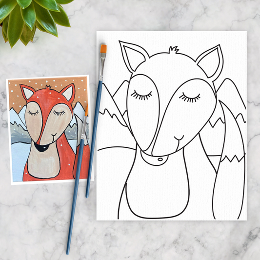 Red Fox Canvas Kids Art Paint Kit