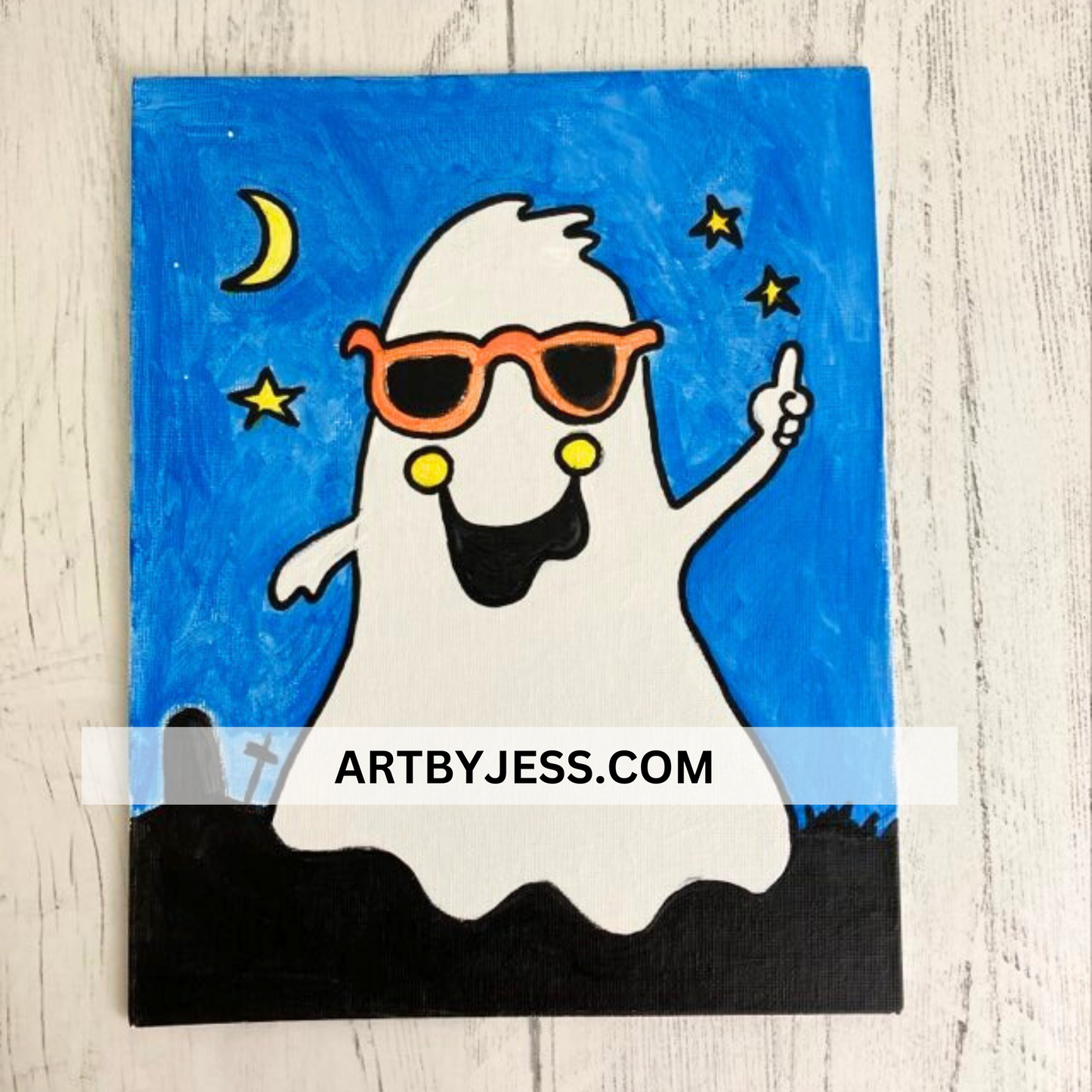 Gus the Ghost Halloween Canvas Paint Art Kit