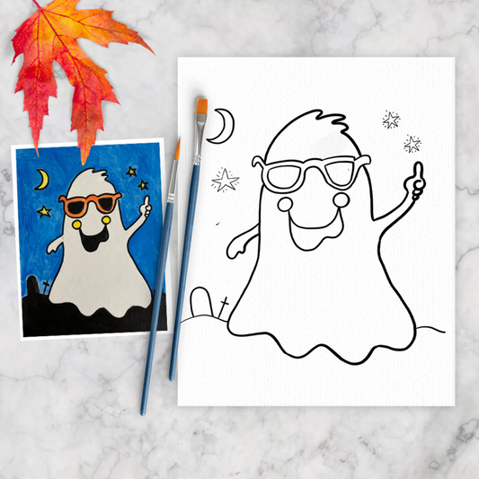 Gus the Ghost Halloween Canvas Paint Art Kit