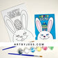 Hoppy Easter Cute Bunny with Egg Easter Theme Paint Kit
