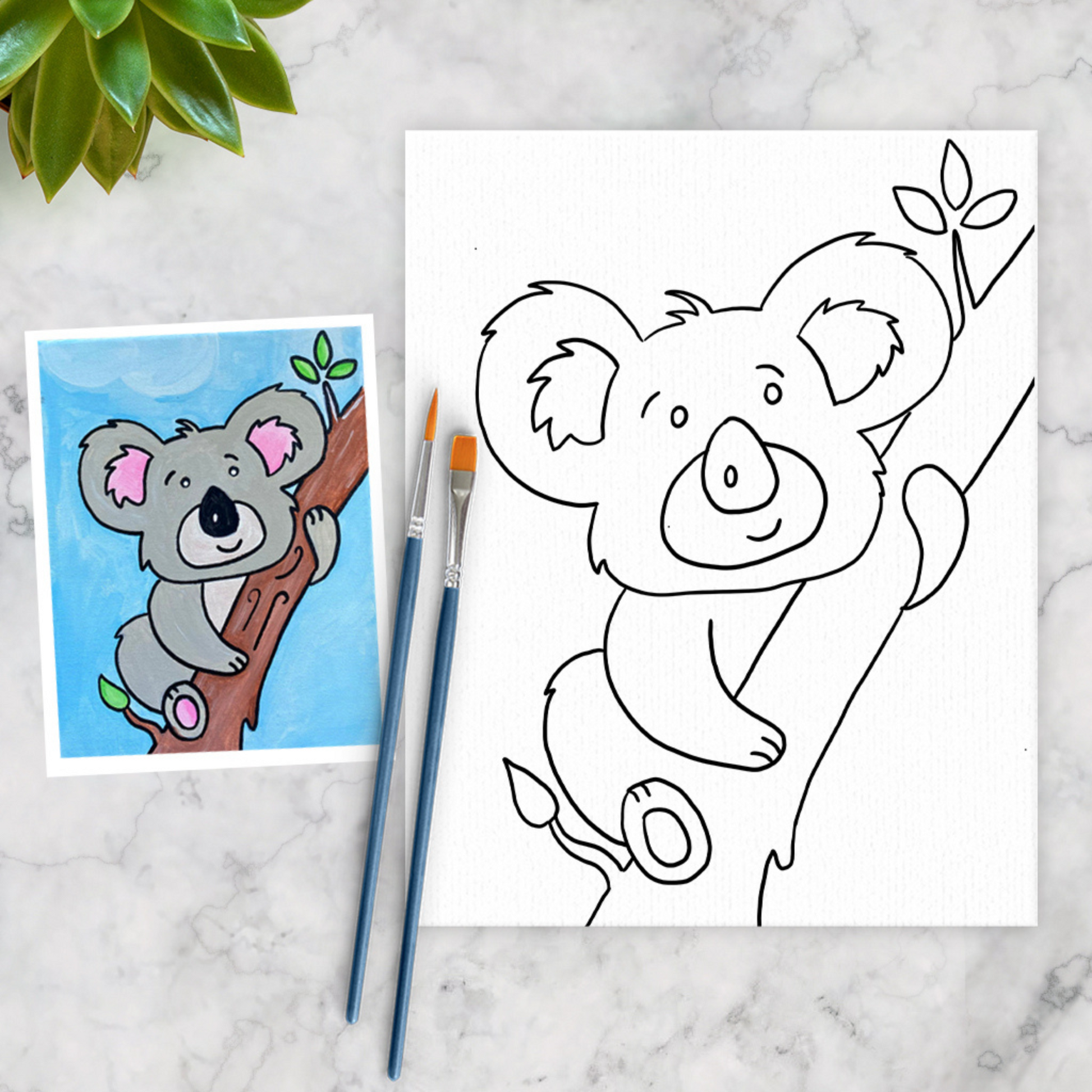 Koala Bear Kids Canvas Art Paint Kit
