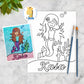 Mermaid Personalized Name Canvas Paint Kit