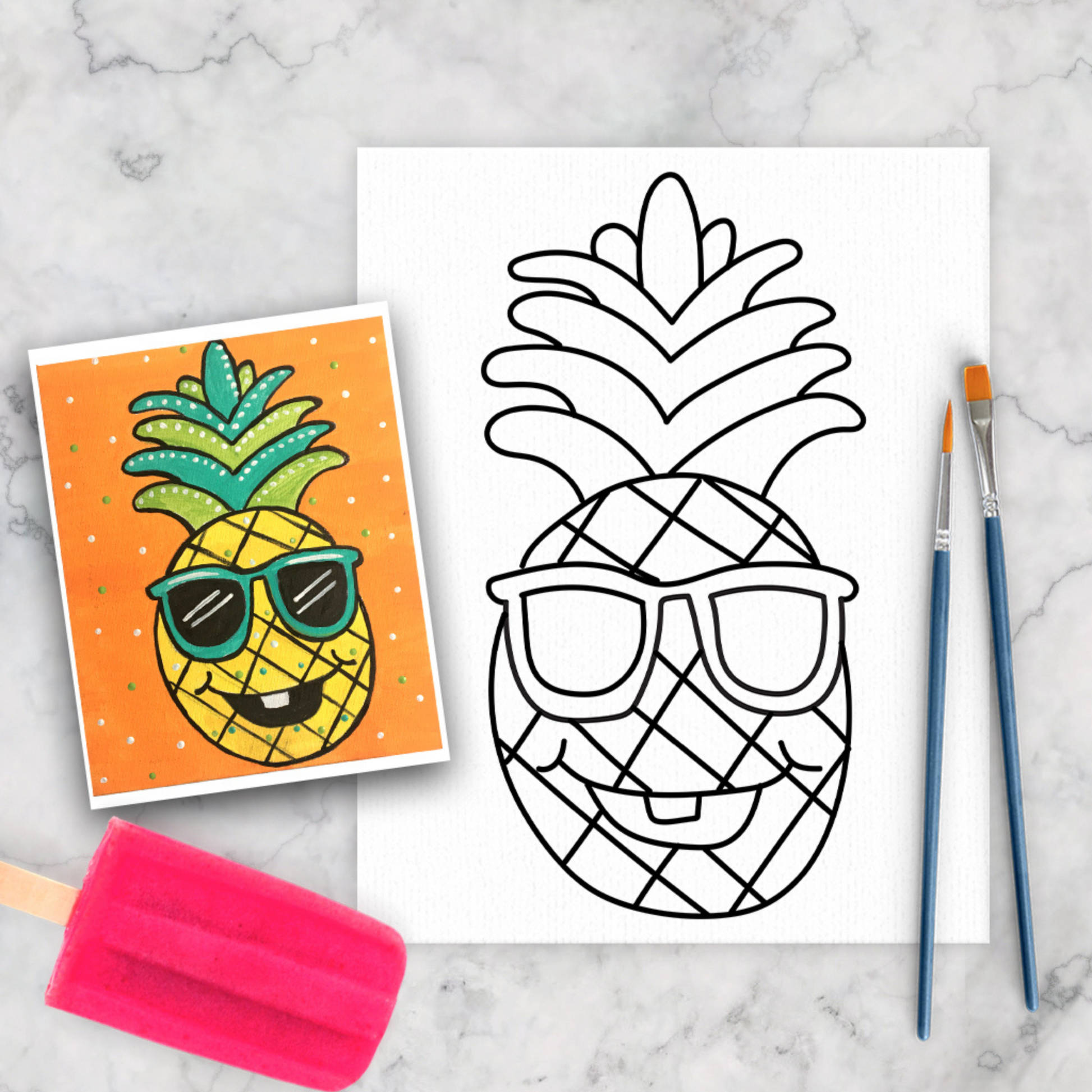 Pineapple Summer Art Paint Kit