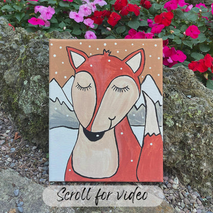 Red Fox Canvas Template - Paint your own Fox