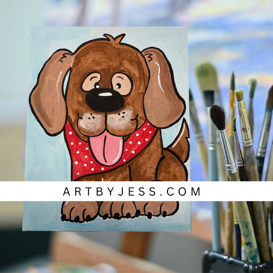 Puppy Dog Canvas Paint Art Kit