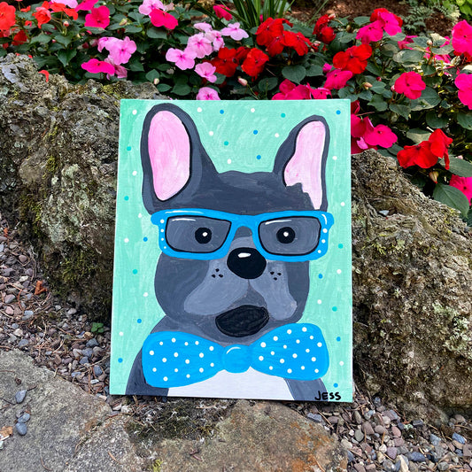 Frenchie Dog Canvas Template - Paint a French Bulldog
