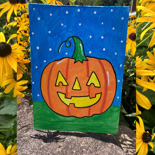 Jack the Jack O' Lantern Halloween Canvas Paint Art Kit