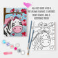 Valentine's Day Zebra Kids Art Paint Kit on Canvas