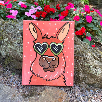 Boho Llama Canvas Template - Paint a Llama