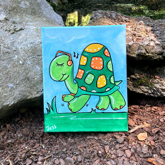 Musical Turtle Canvas Paint Art Kit