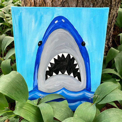 Shark Canvas Paint Template - Paint a Great White Shark